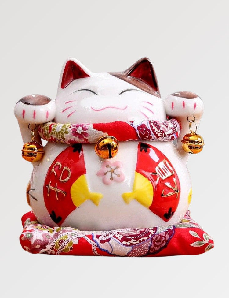 Maneki Neko Glückschance 'Doppelter Ring' – Figur im japanischen Stil für Unisex