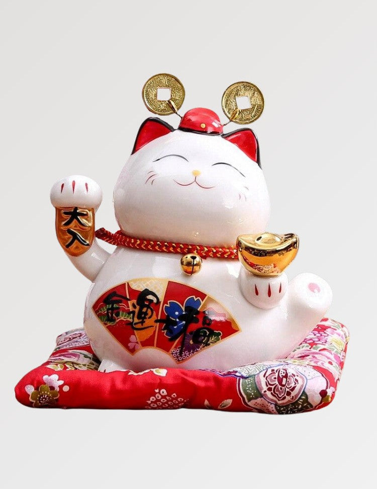 Maneki Neko Sparschwein 'Hiragana-Katze' – Figur im japanischen Stil für Unisex