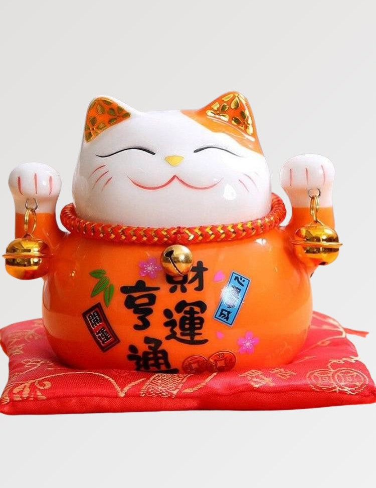 Maneki Neko 'Orange Oito' – Figur im japanischen Stil für Unisex