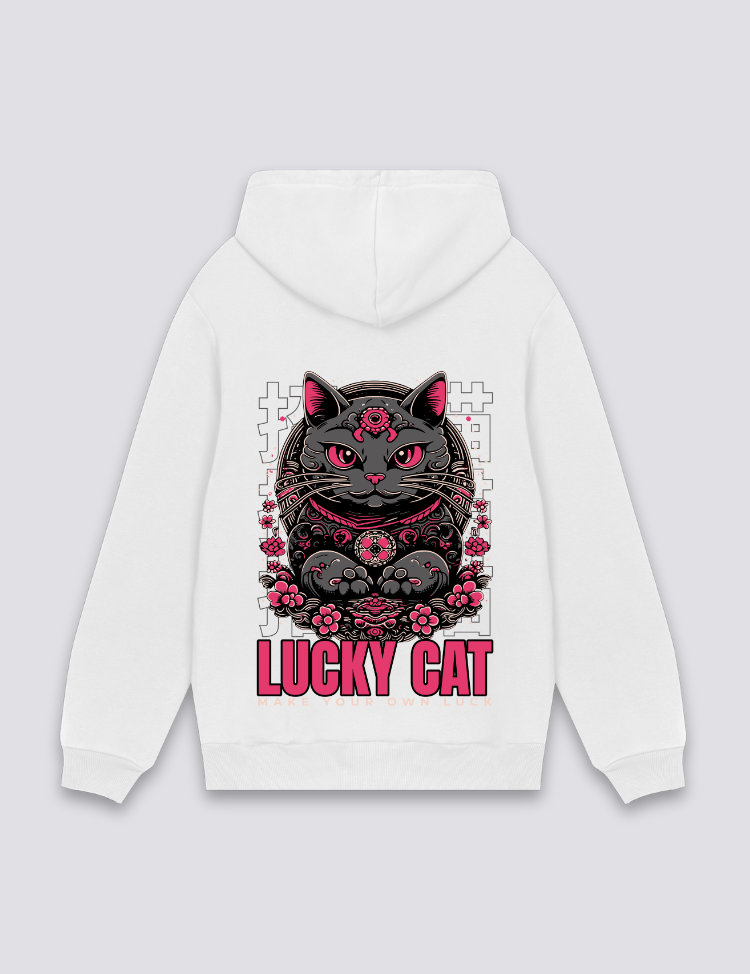 Maneki Neko Hoodie – Oversize, Hoodie im japanischen Design