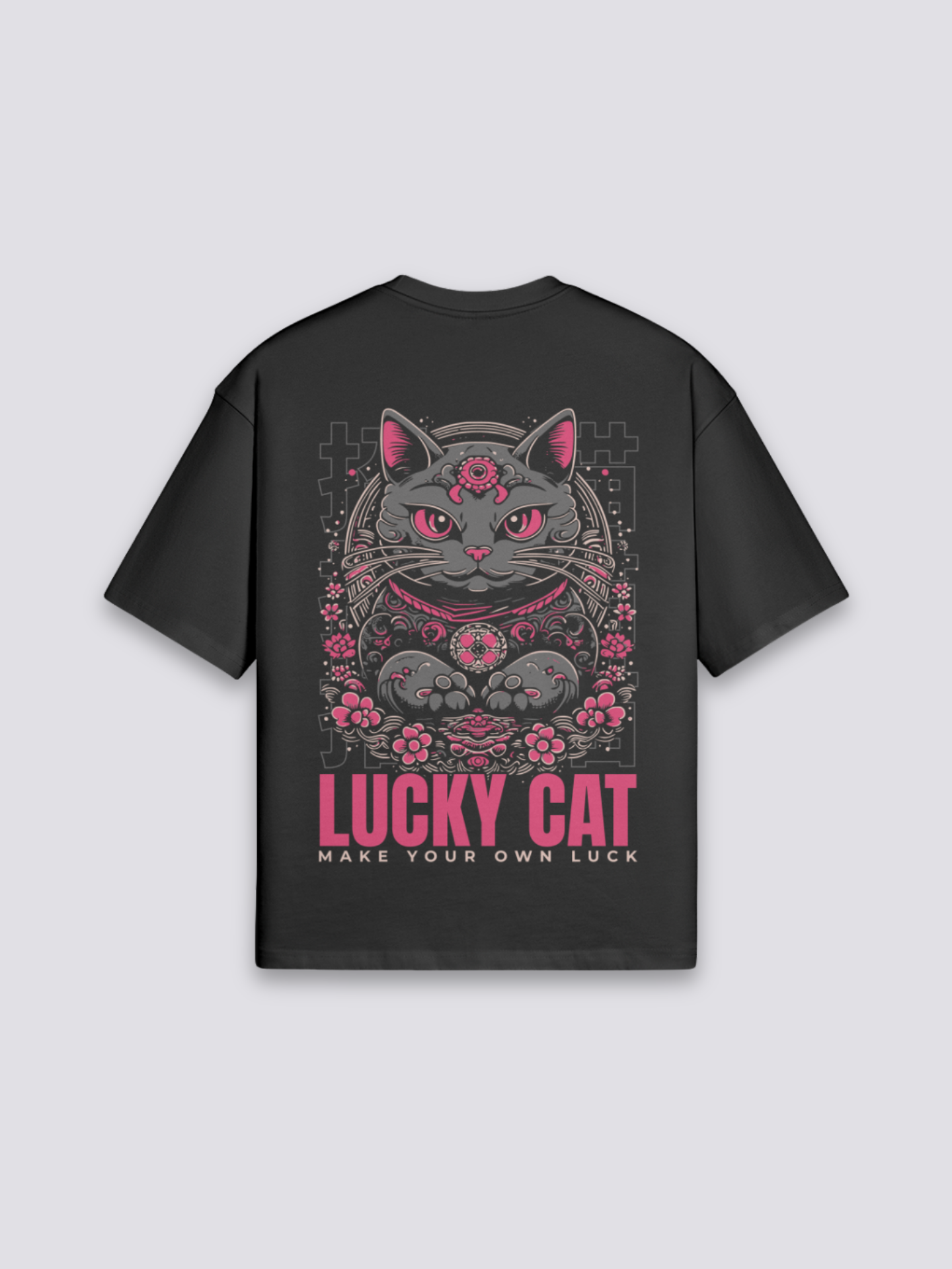 Maneki Neko T-Shirt – T-Shirt im Streetwear-Stil für Herren und Damen