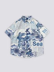 Hemd mit nautischem Print – Hemd im japanischen Stil für Herren