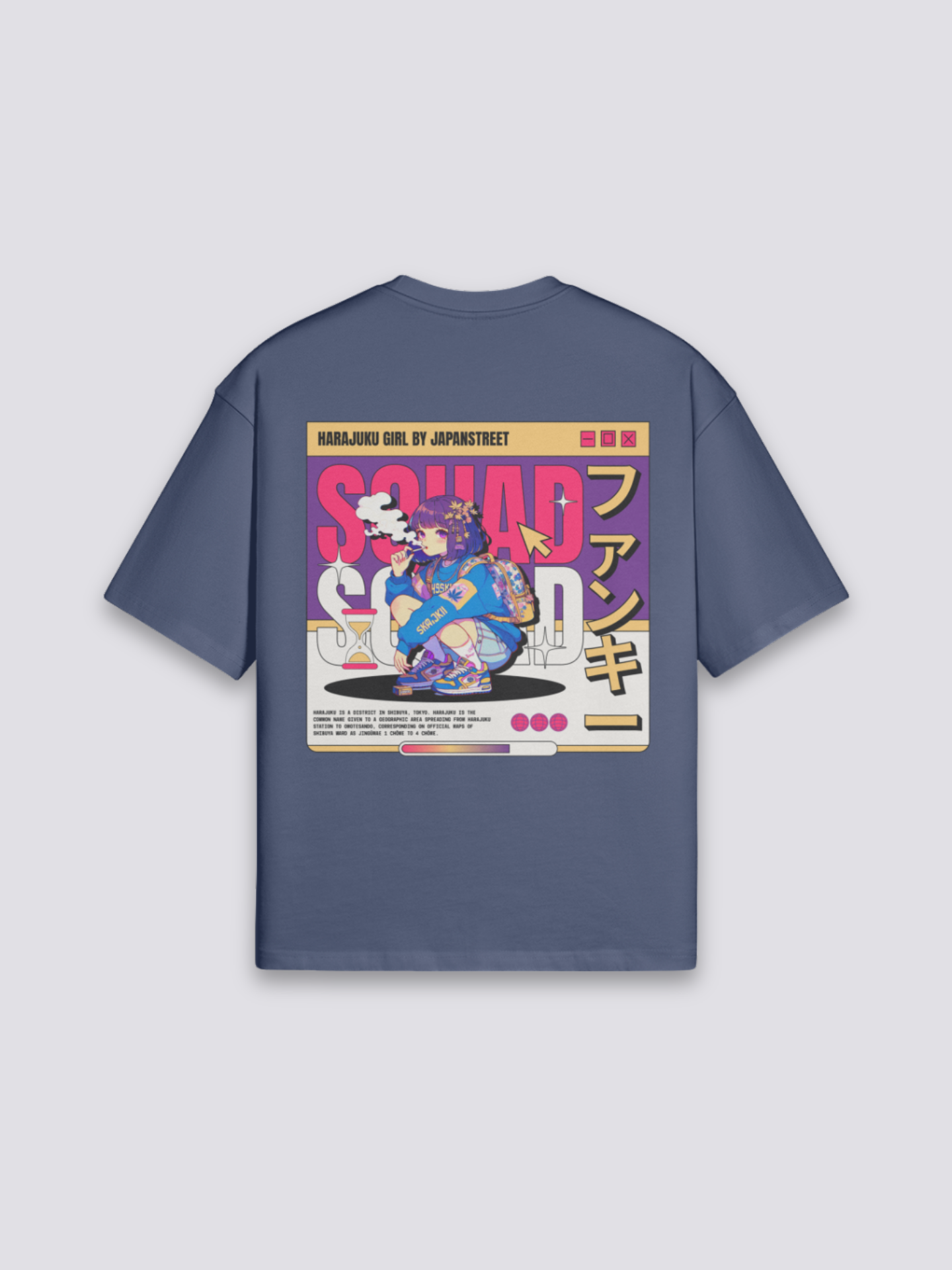 Harajuku T-Shirt – Detail: japanisches Motiv, T-Shirt japanischen Stil