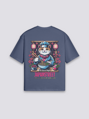 Japanisches Katzen-T-Shirt – Detail: japanisches Motiv, T-Shirt japanischen Stil