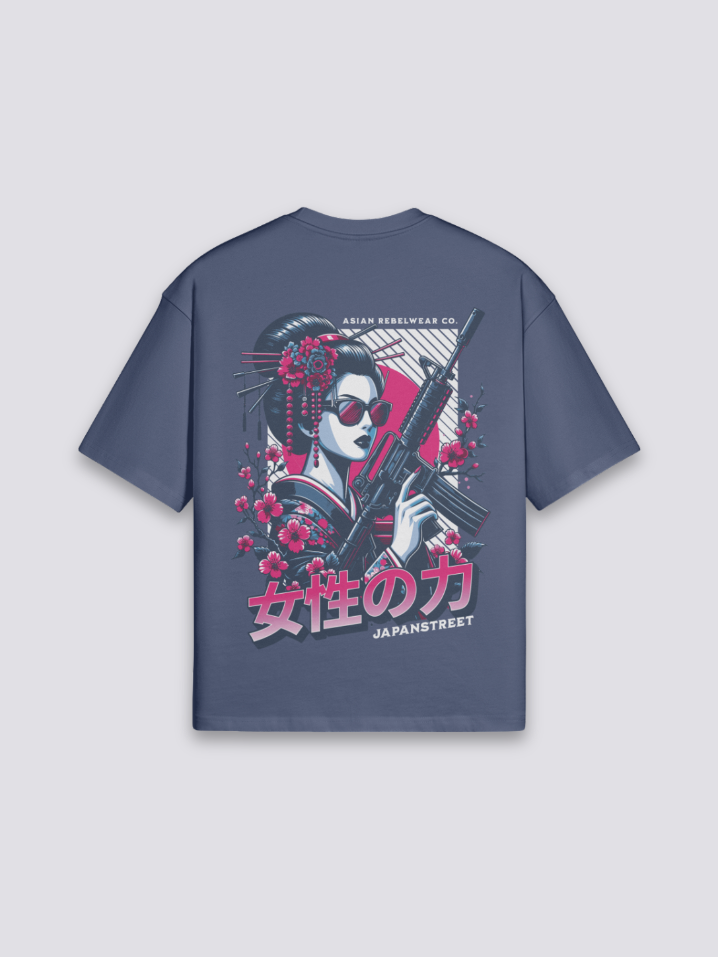 Japanisches Streetwear-T-Shirt – Oversize, T-Shirt im japanischen Design
