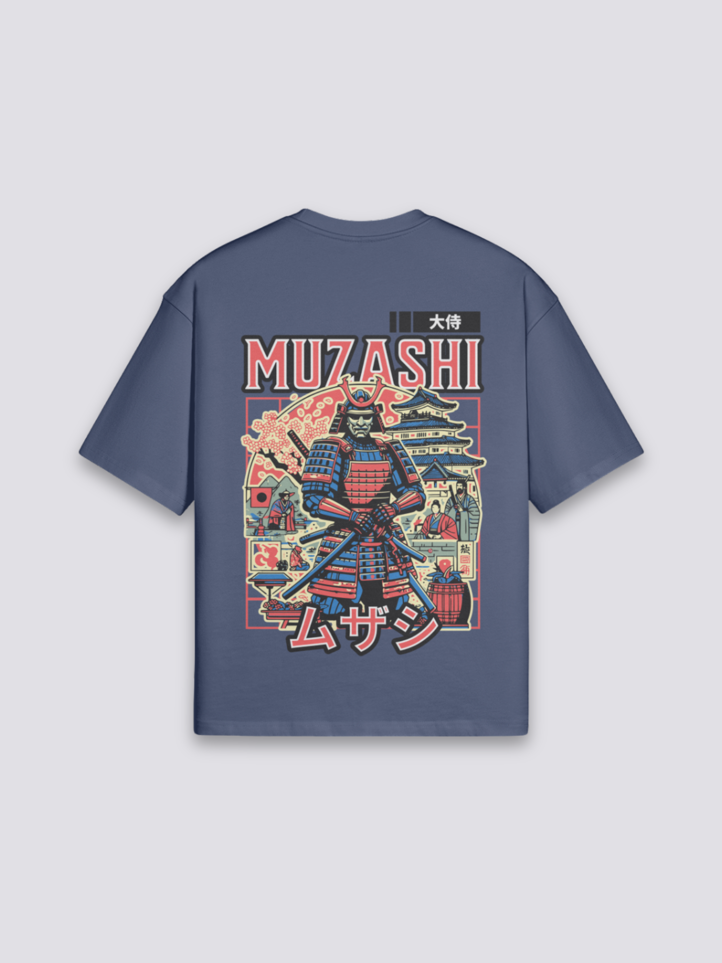 Altes japanisches T-Shirt – Detail: japanisches Motiv, T-Shirt japanischen Stil
