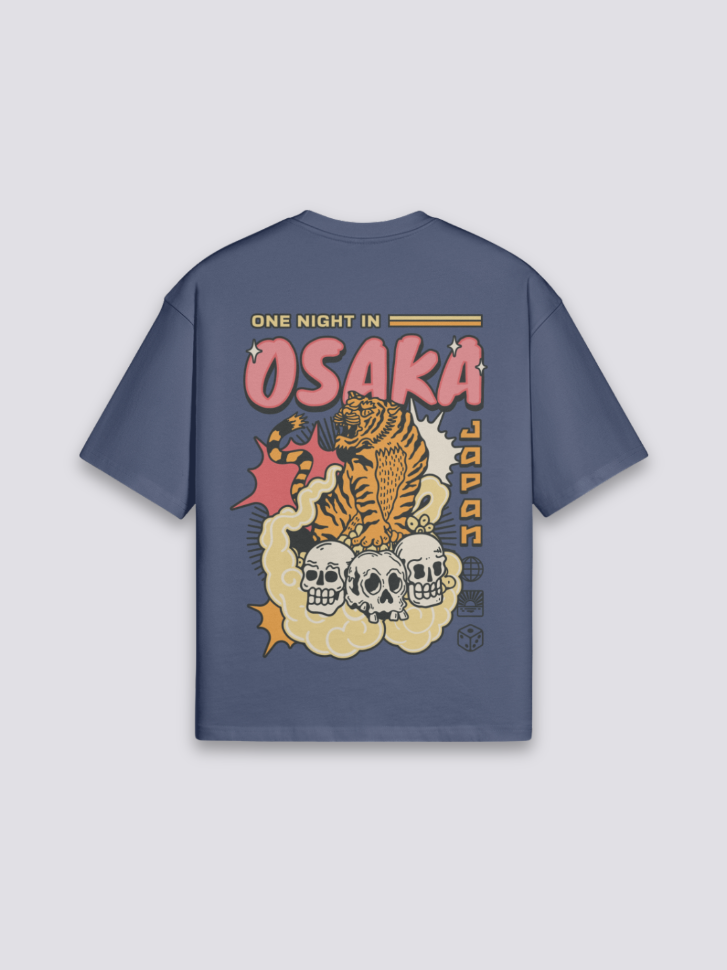 Osaka T-Shirt – Detail: japanisches Motiv, T-Shirt japanischen Stil