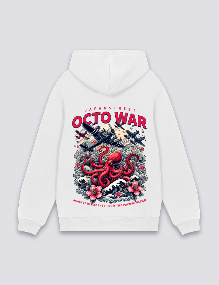 Oktopus-Hoodie – Oversize, Hoodie im japanischen Design