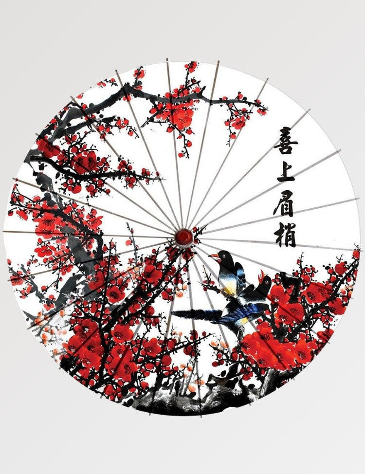 Japanischer Wagasa mit Kanji-Schrift – Regenschirm im japanischen Stil für Unisex