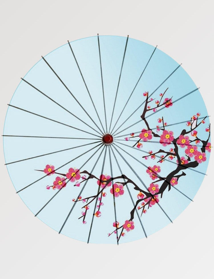 Japanischer Wagasa mit Kirschblütenmotiv – Regenschirm im japanischen Stil für Unisex