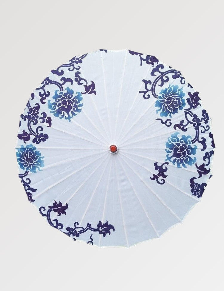 Weißer japanischer Wagasa 'Shiroi' – Regenschirm im japanischen Stil für Unisex