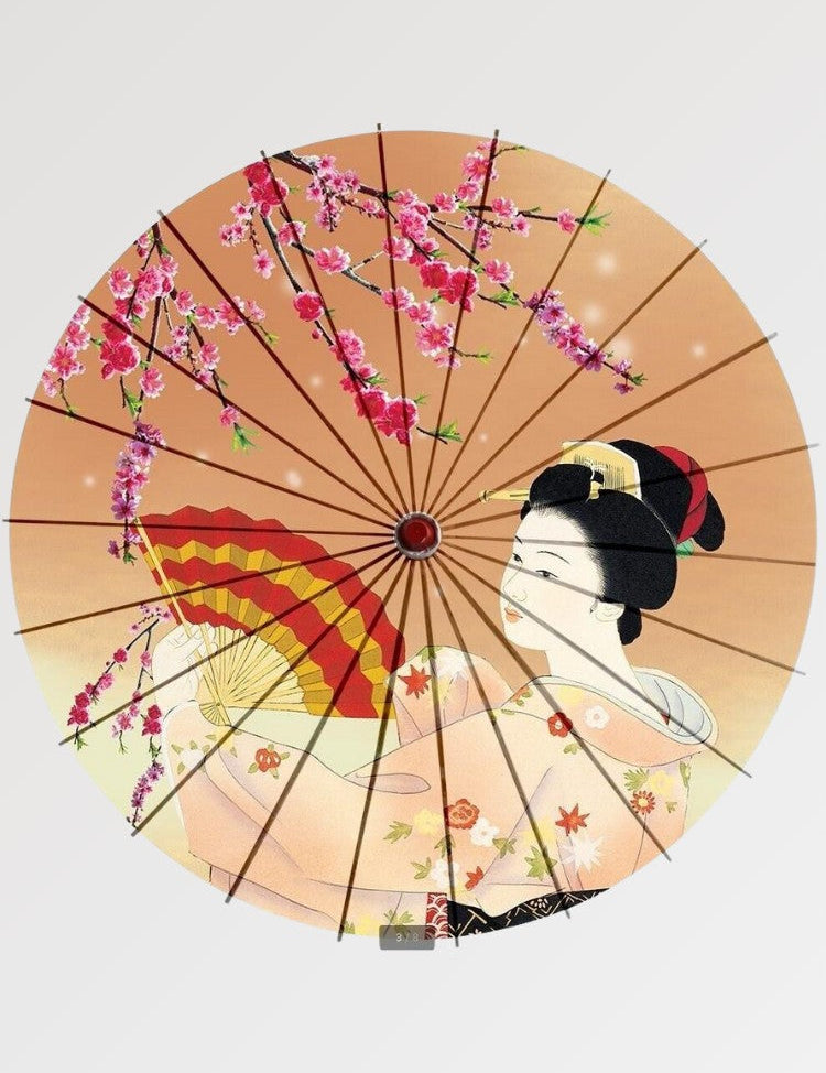 Fächer-Wagasa 'Kuki-Fan' – Regenschirm im japanischen Stil für Unisex