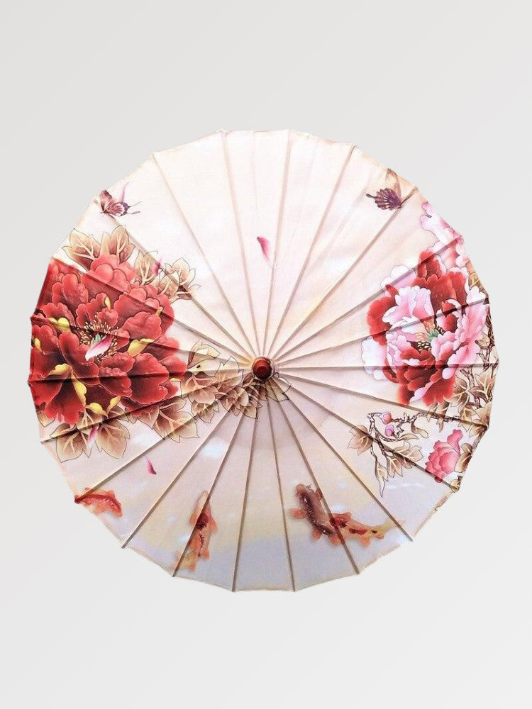 Blumen-Wagasa 'Gasuka' – Regenschirm im japanischen Stil für Unisex