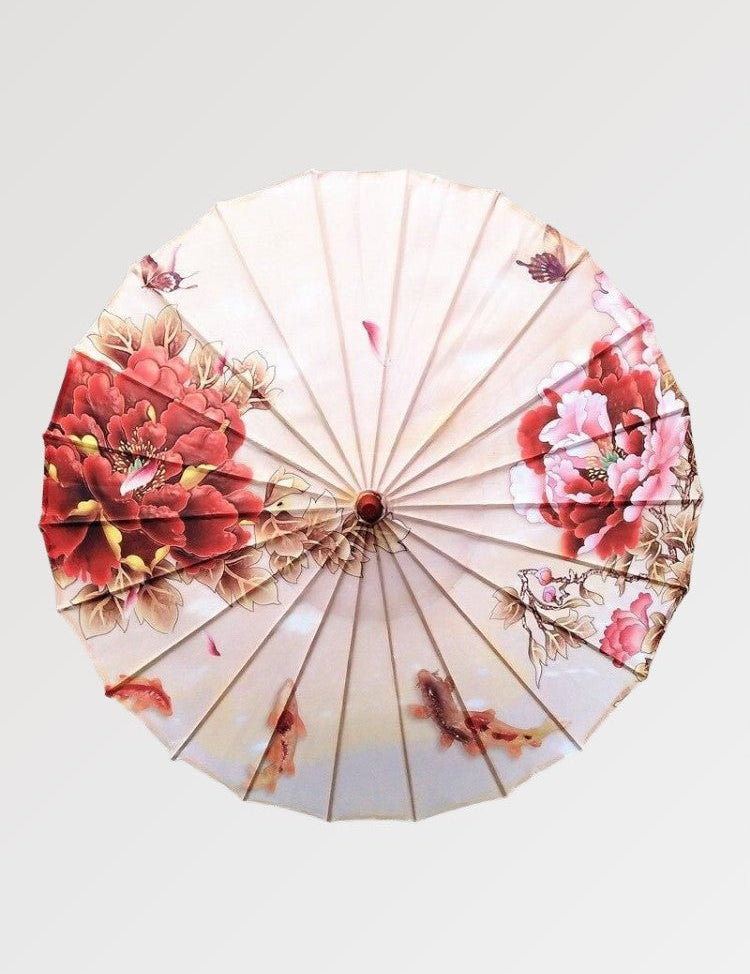 Blumen-Wagasa 'Gasuka' – Regenschirm im japanischen Stil für Unisex