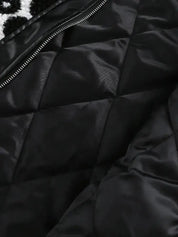 Gepolsterte Jacke Streetwear Style – Detail: japanisches Motiv, Bomberjacke japanischen Stil