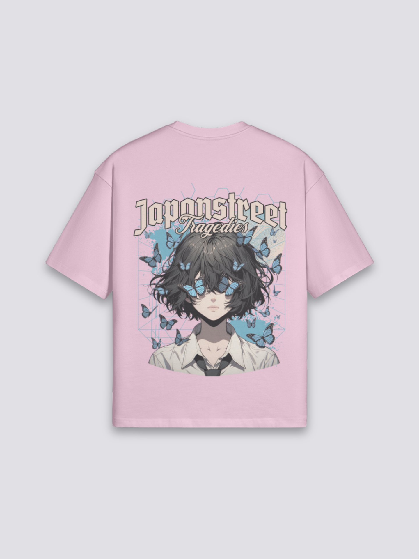 Schmetterling-T-Shirt – Detail: japanisches Motiv, T-Shirt japanischen Stil