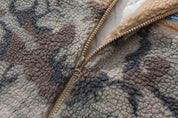 Tarnfleece aus Wolle 'MILITARY' – Nahaufnahme Sweatshirt mit japanischem Motiv