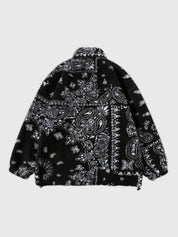 Vintage Harajuku Fleece 'Sokito' – Detail: Rundhals, Sweatshirt japanischen Stil