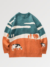 Pullover der japanischen Marke 'Cow-Juku' – warm, Pullover im japanischen Design