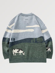 Pullover der japanischen Marke 'Cow-Juku' – Pullover für den Winter, Premium-Qualität