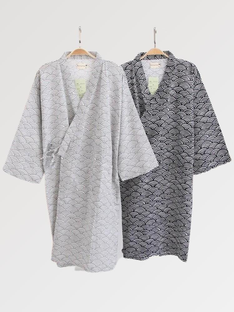 Japanischer Herrenpyjama 'Cloud Gray' – Pyjama im japanischen Stil für Herren und Damen
