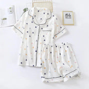 Japanischer Schlafanzug kurzes Set – Pyjama im japanischen Stil für Herren und Damen