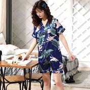 Japanischer Sommer-Pyjama aus Seide – Pyjama für zu Hause, Premium-Qualität