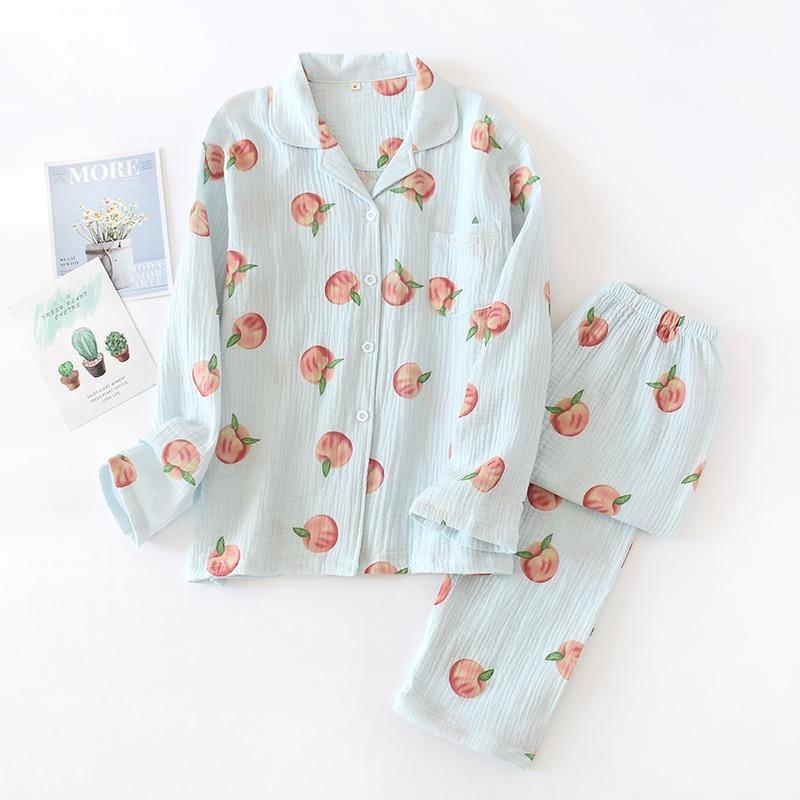 Pyjama aus japanischer Baumwollgaze – bequem, Pyjama im japanischen Design