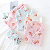 Pyjama aus japanischer Baumwollgaze – Detail: leichte Baumwolle, Pyjama japanischen Stil