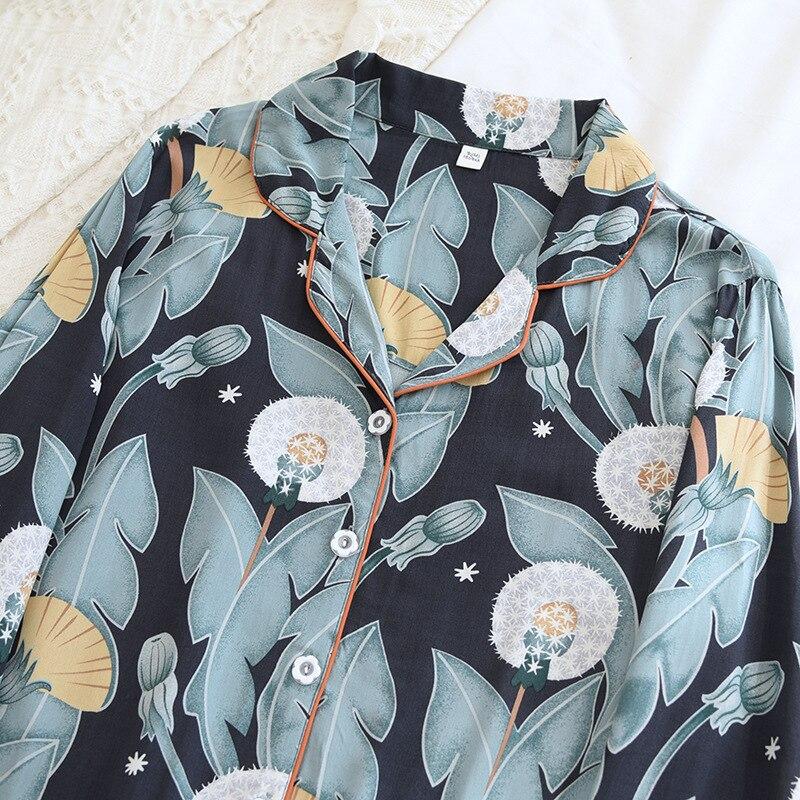 Japanische Satin-Pyjamas für Frauen – Detail: leichte Baumwolle, Pyjama japanischen Stil
