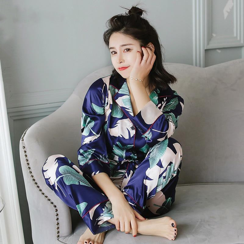 Japanische Satin-Pyjamas – Pyjama im japanischen Stil für Herren und Damen