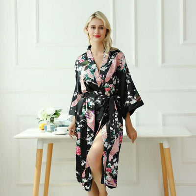 Langer japanischer Kimono-Pyjama für Damen