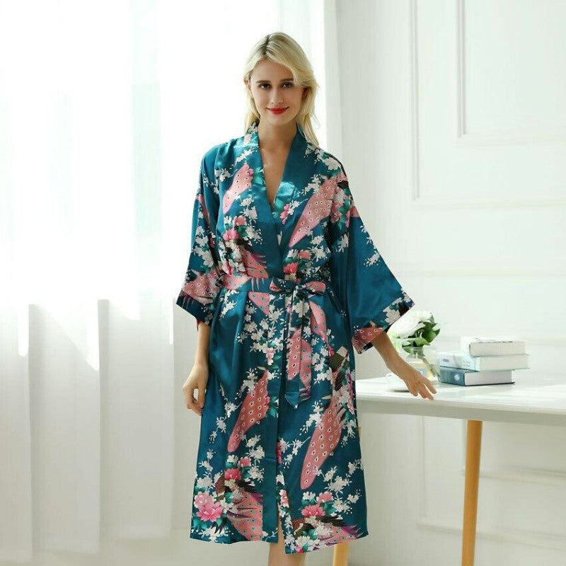 Langer japanischer Pyjama im Babydoll-Stil – Morgenmantel im japanischen Stil für Herren und Damen