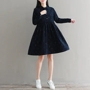 Japanisches kurzes Kleid 'Mijikai' – Detail: fließender Schnitt, Kleid japanischen Stil