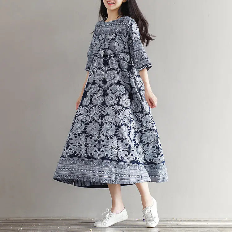 Japanisches Musterkleid 'Agomori' – Kleid im japanischen Stil für Damen