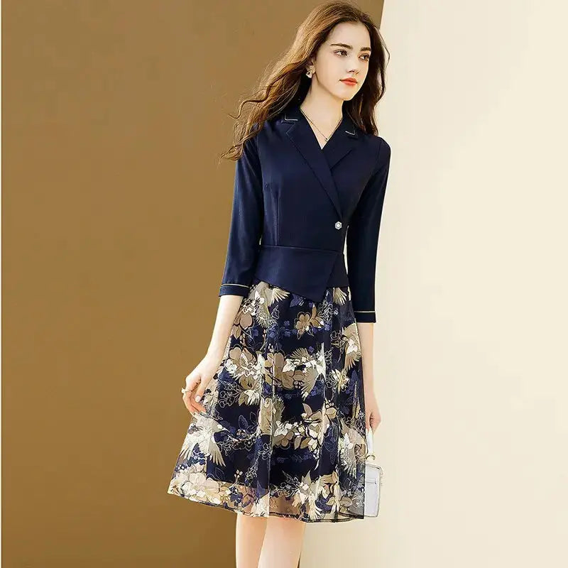 Japanisches Abendkleid 'Hanako' – elegant, Kleid im japanischen Design