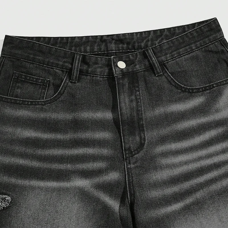 Denim-Shorts mit Stern-Print – Shorts für den Sommer, Premium-Qualität