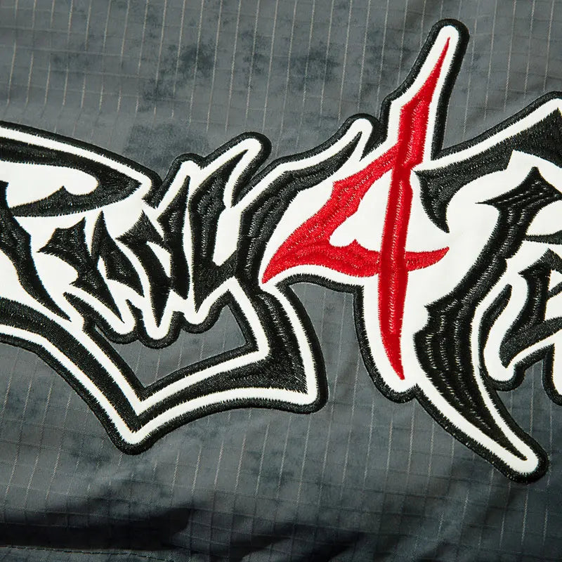 Pufferjacke – Detail: japanisches Motiv, Bomberjacke japanischen Stil