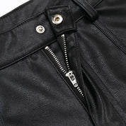 Schwarze Ledershorts – Shorts für den Sommer, Premium-Qualität