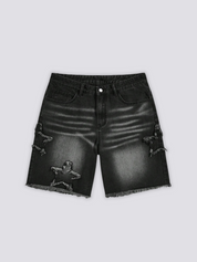 Denim-Shorts mit Stern-Print – Shorts im Streetwear-Stil für Herren und Damen