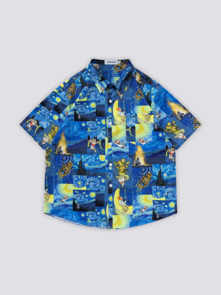 Sternennacht-Shirt – T-Shirt im Streetwear-Stil für Herren und Damen