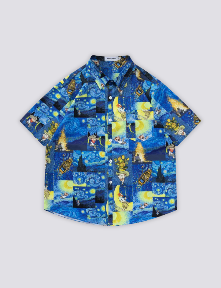 Sternennacht-Shirt – T-Shirt im Streetwear-Stil für Herren und Damen