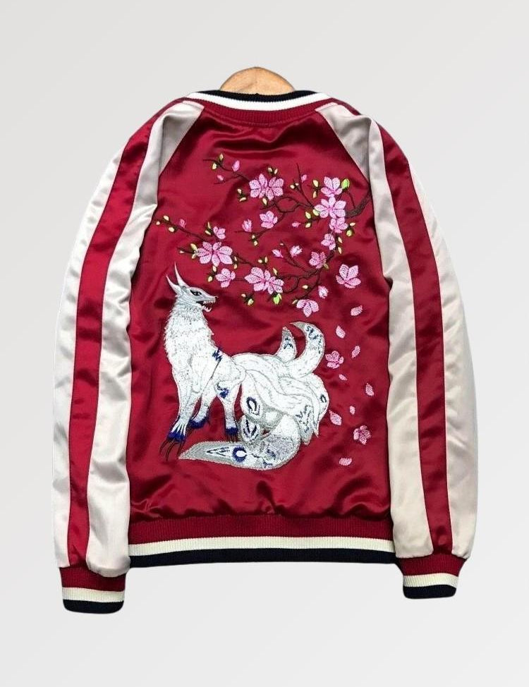 Sukajan Osaka 'Ewige Kitsune' – Patches, Varsity-Jacke im japanischen Design