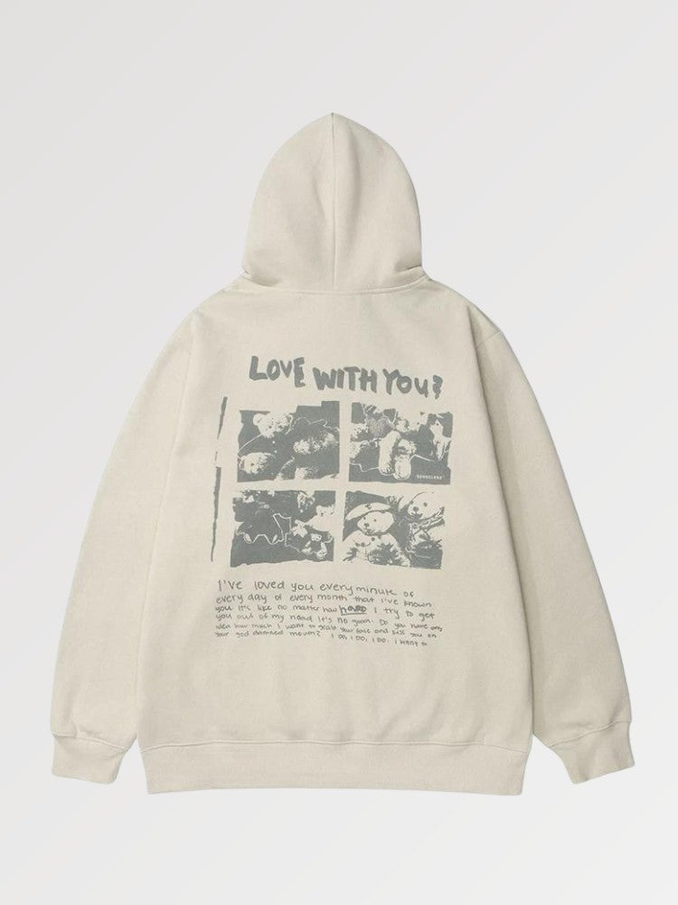 Japanischer Sweat-Kapuzenpullover 'Unlucky' – Hoodie im Streetwear-Stil für Herren und Damen