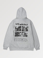 Japanischer Sweat-Kapuzenpullover 'Unlucky' – Oversize, Hoodie im japanischen Design