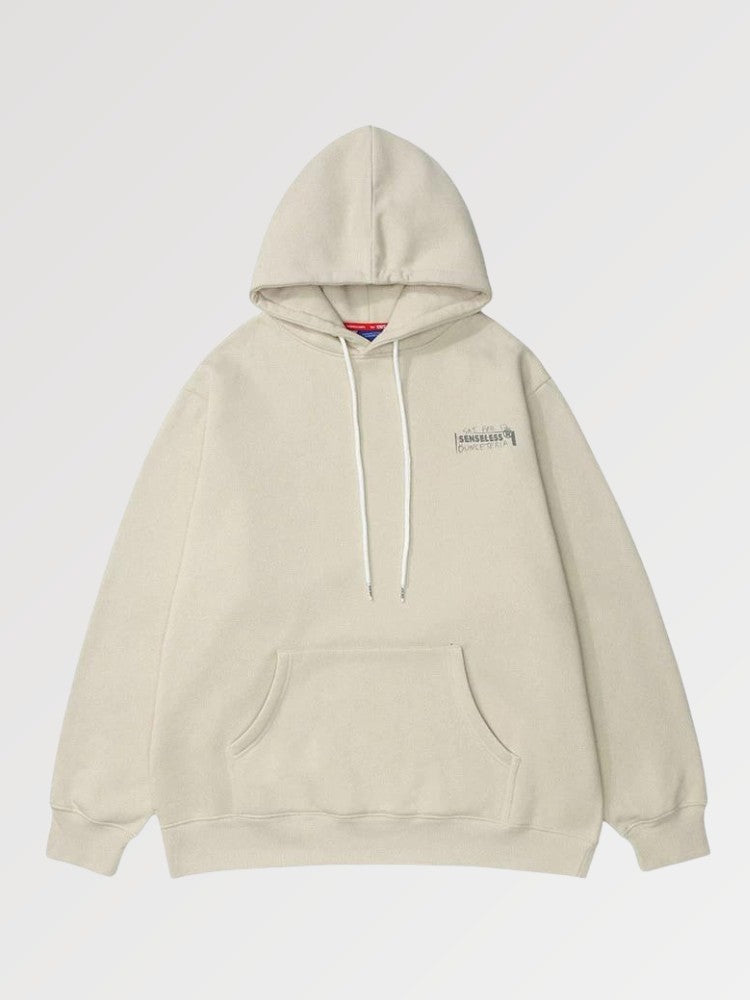 Japanischer Sweat-Kapuzenpullover 'Unlucky' – Hoodie für Winter und Herbst, Premium-Qualität