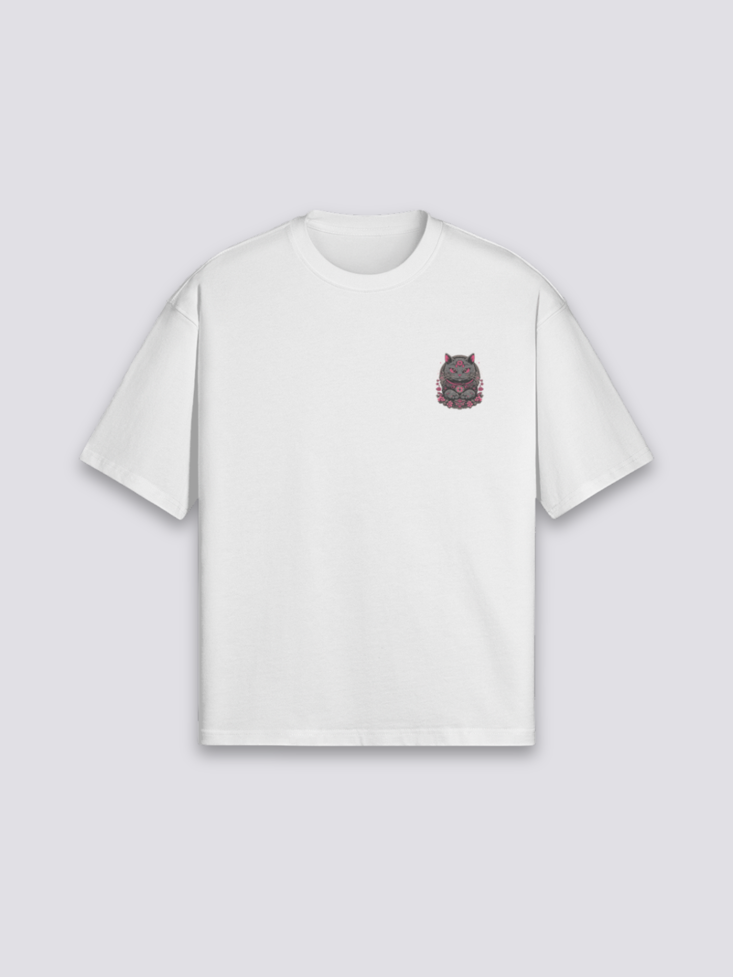Maneki Neko T-Shirt – Nahaufnahme T-Shirt mit japanischem Motiv