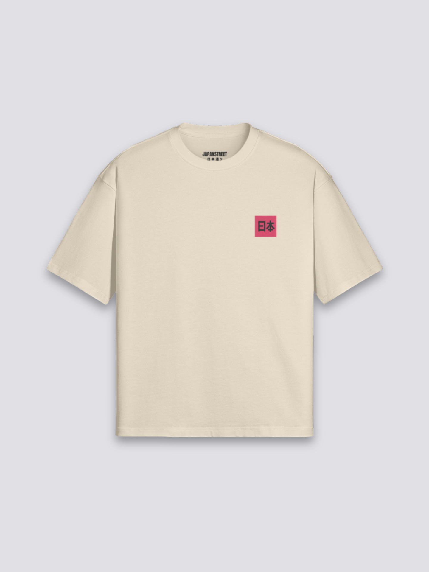 Traditionelles japanisches T-Shirt – Styling-Aufnahme im Streetwear-Stil