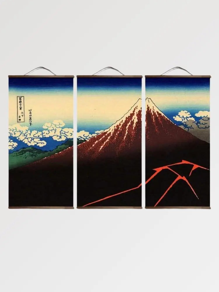 Japanisches Wandbild 'Fuji Hakuro' – Gemälde im japanischen Stil für Unisex