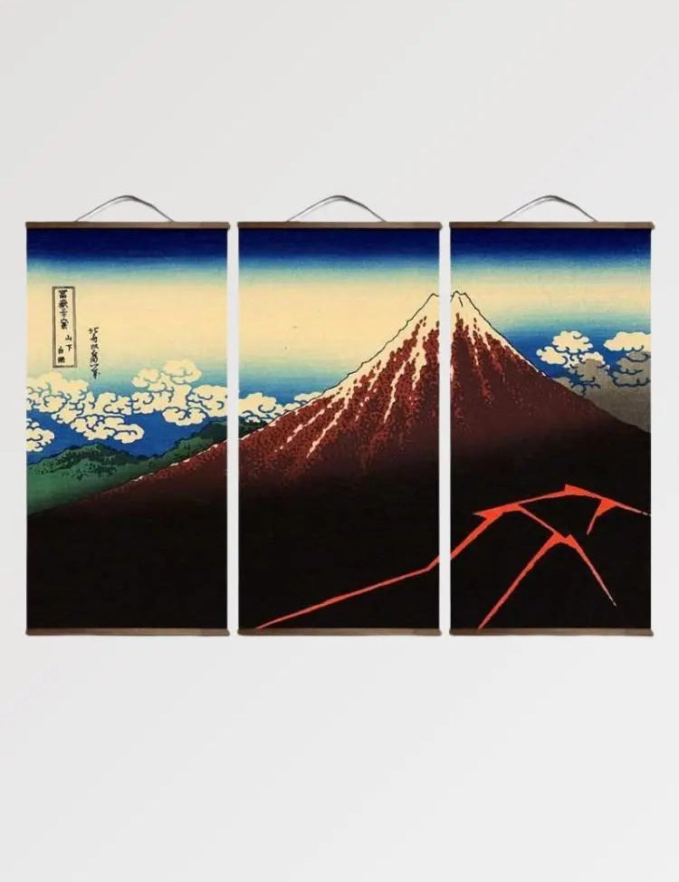 Japanisches Wandbild 'Fuji Hakuro' – Gemälde im japanischen Stil für Unisex